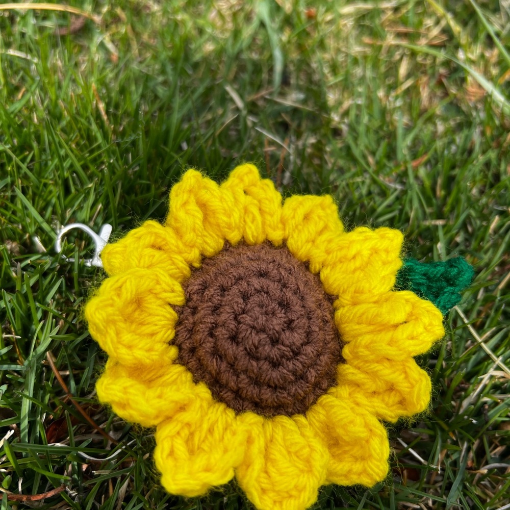 3/$20 Hand Crocheted Bright Sunflower Keychain! - Picture 7 of 10